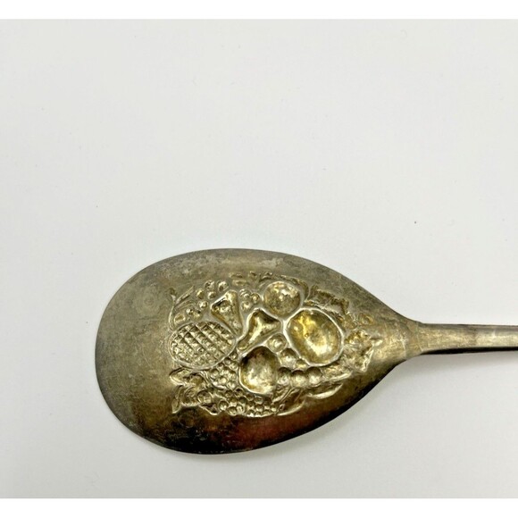 Vintage England EPNS England Silver Plated Repousse Berry Serving Spoon 2431 - Picture 1 of 4